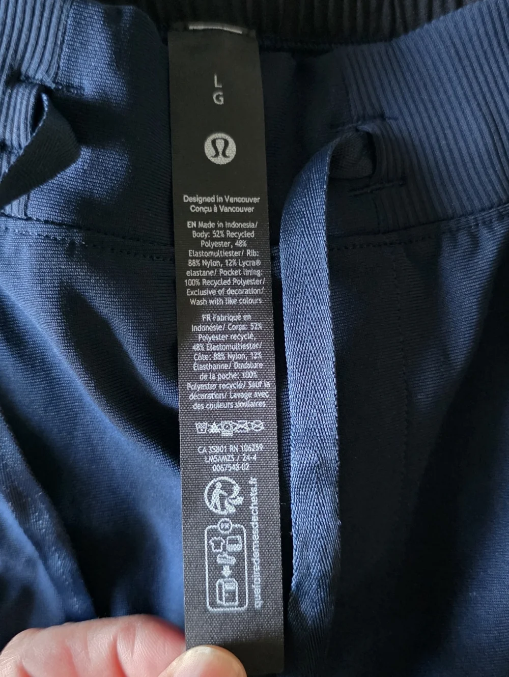 lululemon athletica Navy Blue Drawstring Athletic Pants - Picture 3 of 3
